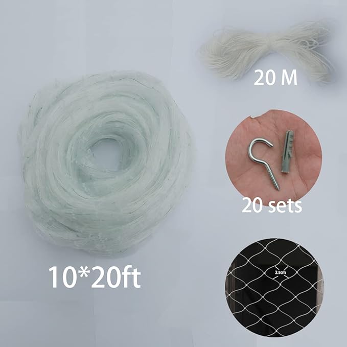 Cat Balcony Net Cat Anti-Fall Fence Net Dog Fence Nets Transparent Nylon Pet Mesh Fence Anti-Fall Netting for Balcony Window Stairs Netting for Balcony Window Stairs(1020ft, 10 * 20ft