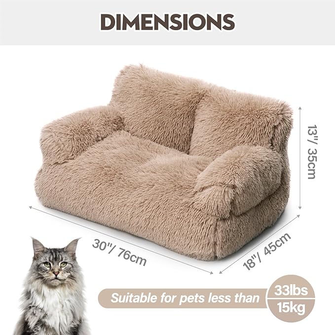 Mewoo Dog Couch, Small Dog Bed with Removable Washable Cover