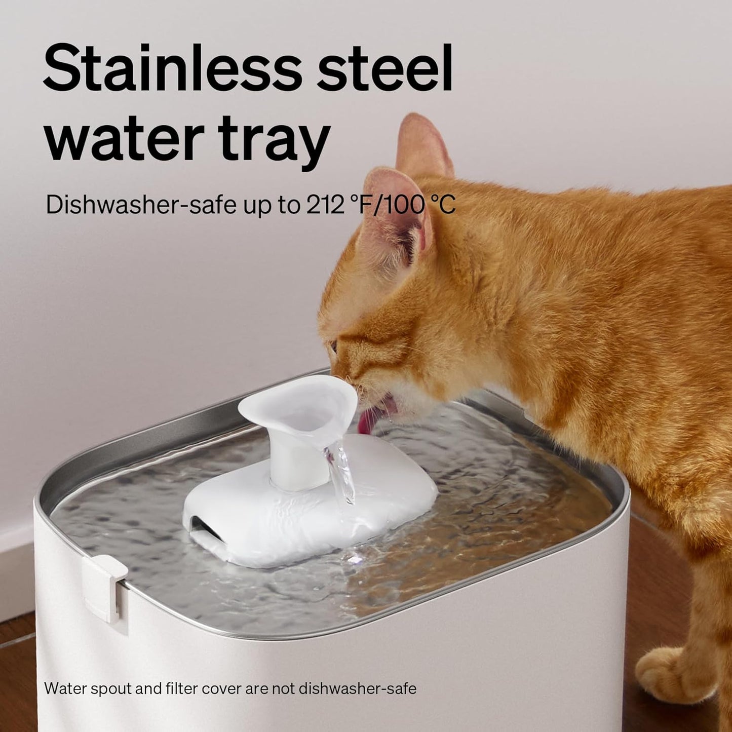 PETLIBRO Upgrade Cat Water Fountain, Dockstream 2 Smart App Monitoring Pet Water Fountain for Cats Indoor, 3L/101oz Cat Fountain Stainless Steel Tray for Drinking, 5G WiFi Auto Cat Water Dispenser Dog