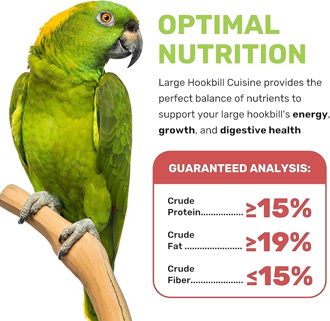 Large Hookbill Cuisine 4 Lbs, Premium Blend Bird Seed for Large Parrots