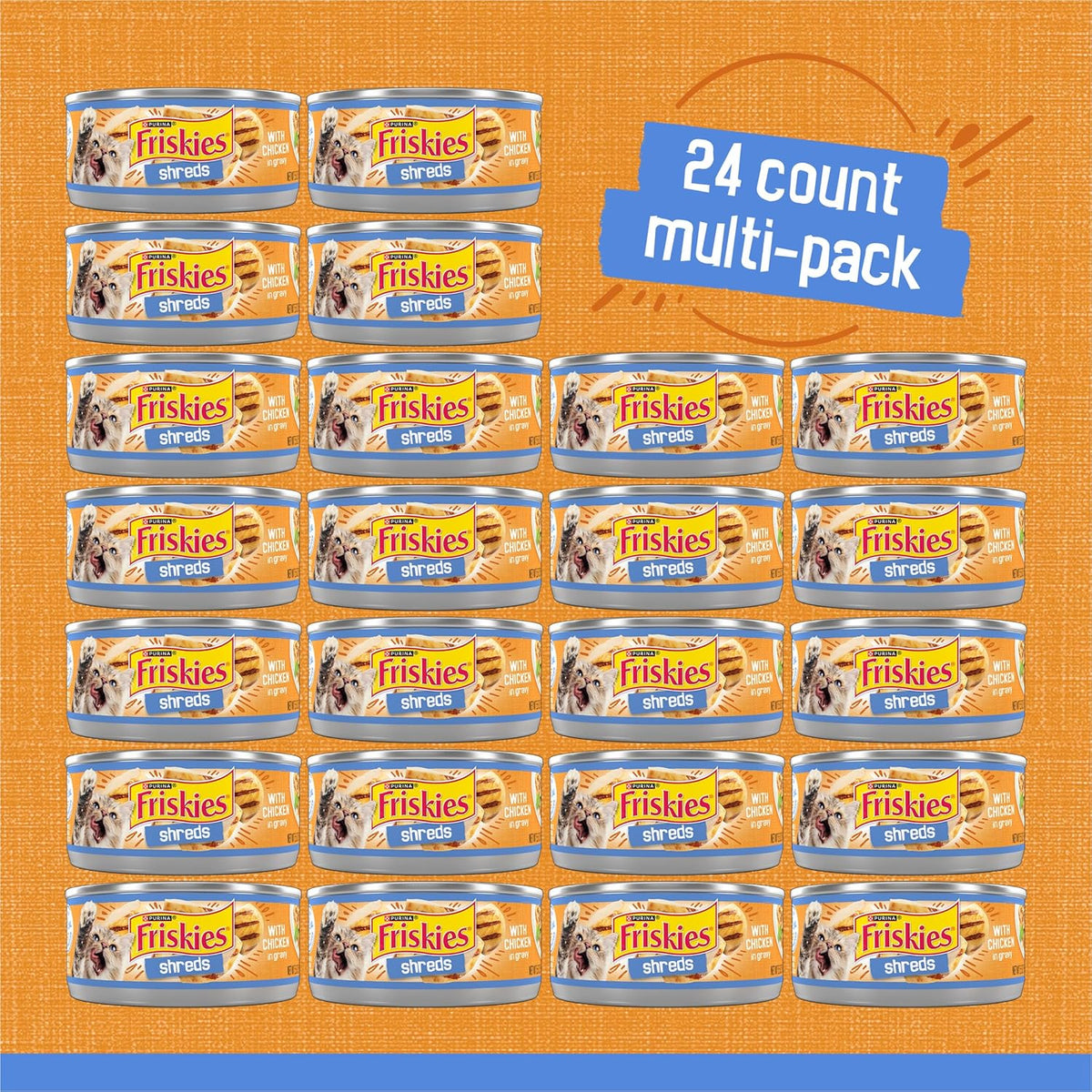 Purina Friskies Shreds With Chicken in Wet Cat Food Gravy - (Pack of 24) 5.5 oz. Cans