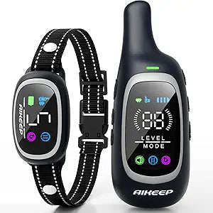 2-in-1 Dog Shock Collar and Bark Collar for Dogs – 3300FT Dog Training Collar with Remote