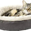 Love's cabin Round Donut Cat and Dog Cushion Bed, 20in Bed for Cats or Small Dogs,Gray