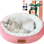 20in Washable Cat Beds for Indoor Cats - Round Donut Pet Bed for Cats, Small Dogs