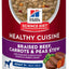 Hill's Science Diet Healthy Cuisine, Senior Adult 7+, Senior Premium Nutrition, Wet Dog Food, Braised Beef, Carrots & Peas Stew, 12.5 oz Can, Case of 12