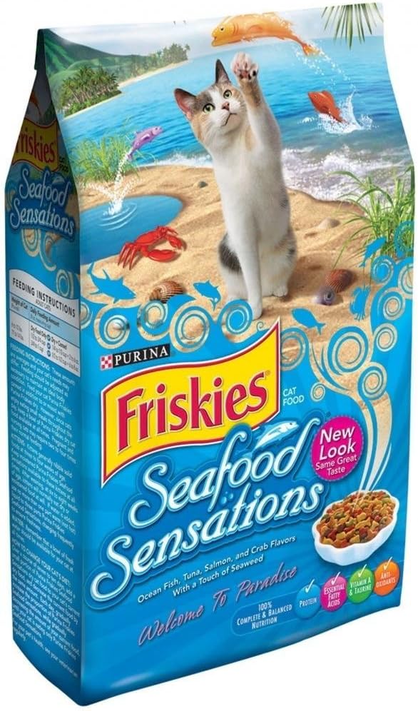Friskies Purina Seafood Sensations Cat Food Bag, 16 lb