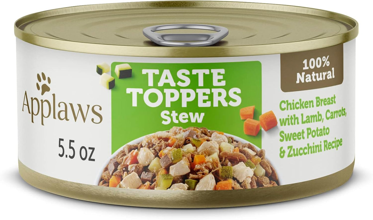 Applaws Taste Toppers, Grain-Free Dog Food Topper, Limited Ingredient (12 x 5.5oz Cans)