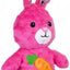 DODODOLA Stuffed Dog Toys Durable Plush Dog Toy with Crinkle Paper Cute Elephant Squeaky Dog Toys Dog Chew Toys for Medium Large Breed (Pink Rabbit)
