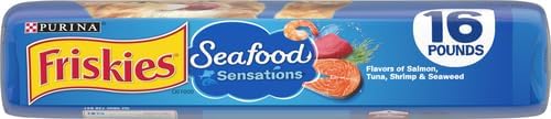 Friskies Purina Seafood Sensations Cat Food Bag, 16 lb