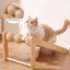 Wall-Mounted Sisal Cat Scratching Board & Bed,Cat Scratcher with rotatable sisal Balls,Cat Bed with Scratching Post,Cat Scratch Board,Self-Play Toy,Cat Scratching Tree