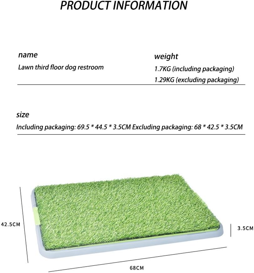 Pawhut Artificial Grass for Dogs with Tray for Potty Training