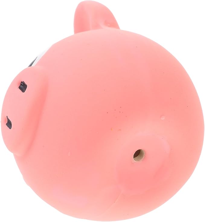 POPETPOP Squeaky Pig Dog Toys : Latex Dog Squeaky Toys for Chewing and Training Activities, 2.48X2.36X2.36in (Pink)
