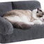Hollypet Fluffy Dog Cat Bed, Gray, 24" L x 18" W x 10" Th
