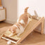 Wall-Mounted Sisal Cat Scratching Board & Bed,Cat Scratcher with rotatable sisal Balls,Cat Bed with Scratching Post,Cat Scratch Board,Self-Play Toy,Cat Scratching Tree