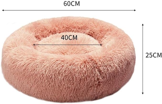 PaWz Pet Bed Dog Beds Mattress Bedding Cat Pad Mat Cushion Winter Pink, Calming Donut Dog Bed Medium, Large
