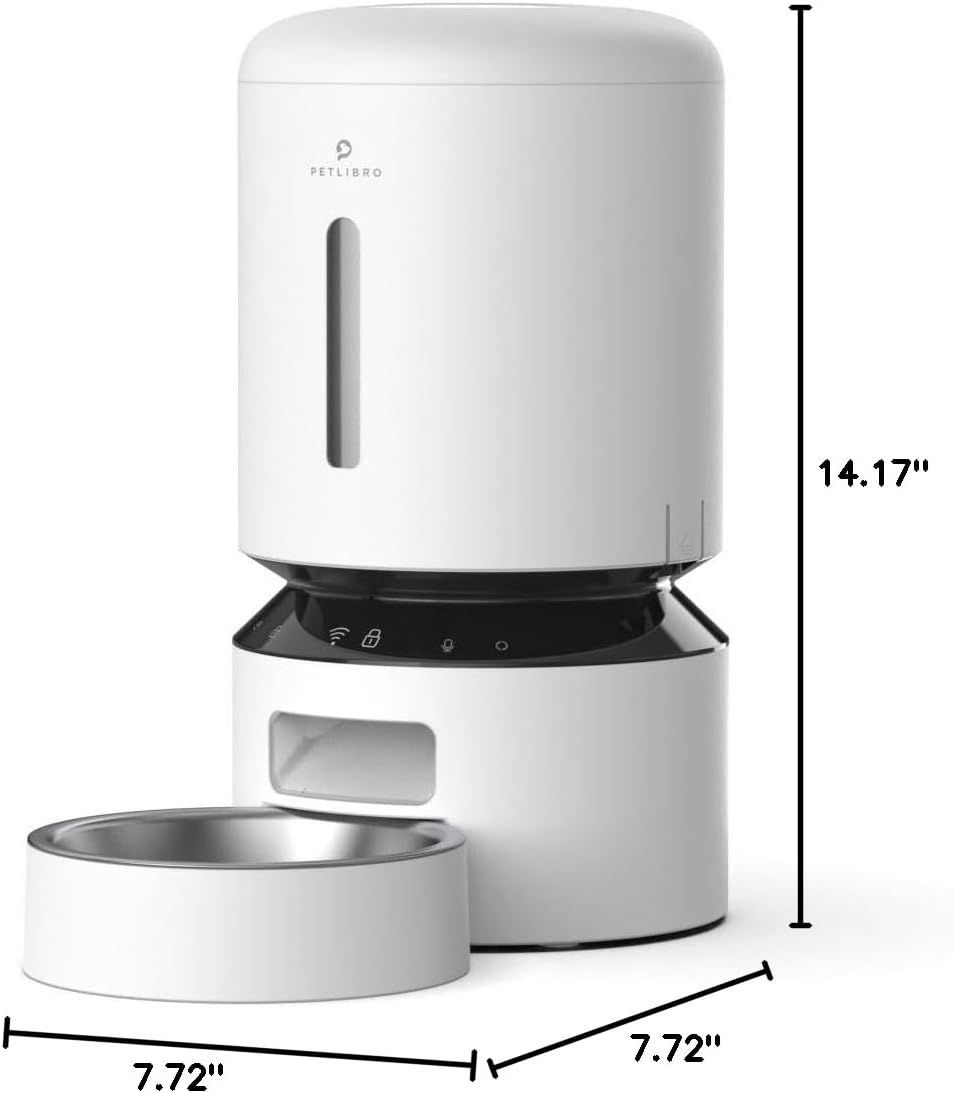 PETLIBRO Automatic Cat Feeder, 5G WiFi Automatic Dog Feeder with Freshness Preservation, 5L Timed Cat Feeders with Low Food Sensor, Up to 10 Meals Per Day, Granary Pet Feeder for Cats/Dogs