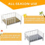 Dog Bed with Rails - Elevated Pet Metal Bed Frame, 21.3" x 30 ", White