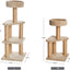 Basics Cat Tree Tower - Multi-Level Climbing Activity Center for Indoor Cats & Kittens with Scratching Posts, Platform, Jute Rope, Large (45.9"H), Beige