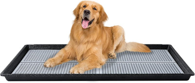 HQ4us Dog Pee Pad Holder Tray with Grate 45”×34”, Large Dog Litter Box Toilet