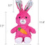 DODODOLA Stuffed Dog Toys Durable Plush Dog Toy with Crinkle Paper Cute Elephant Squeaky Dog Toys Dog Chew Toys for Medium Large Breed (Pink Rabbit)