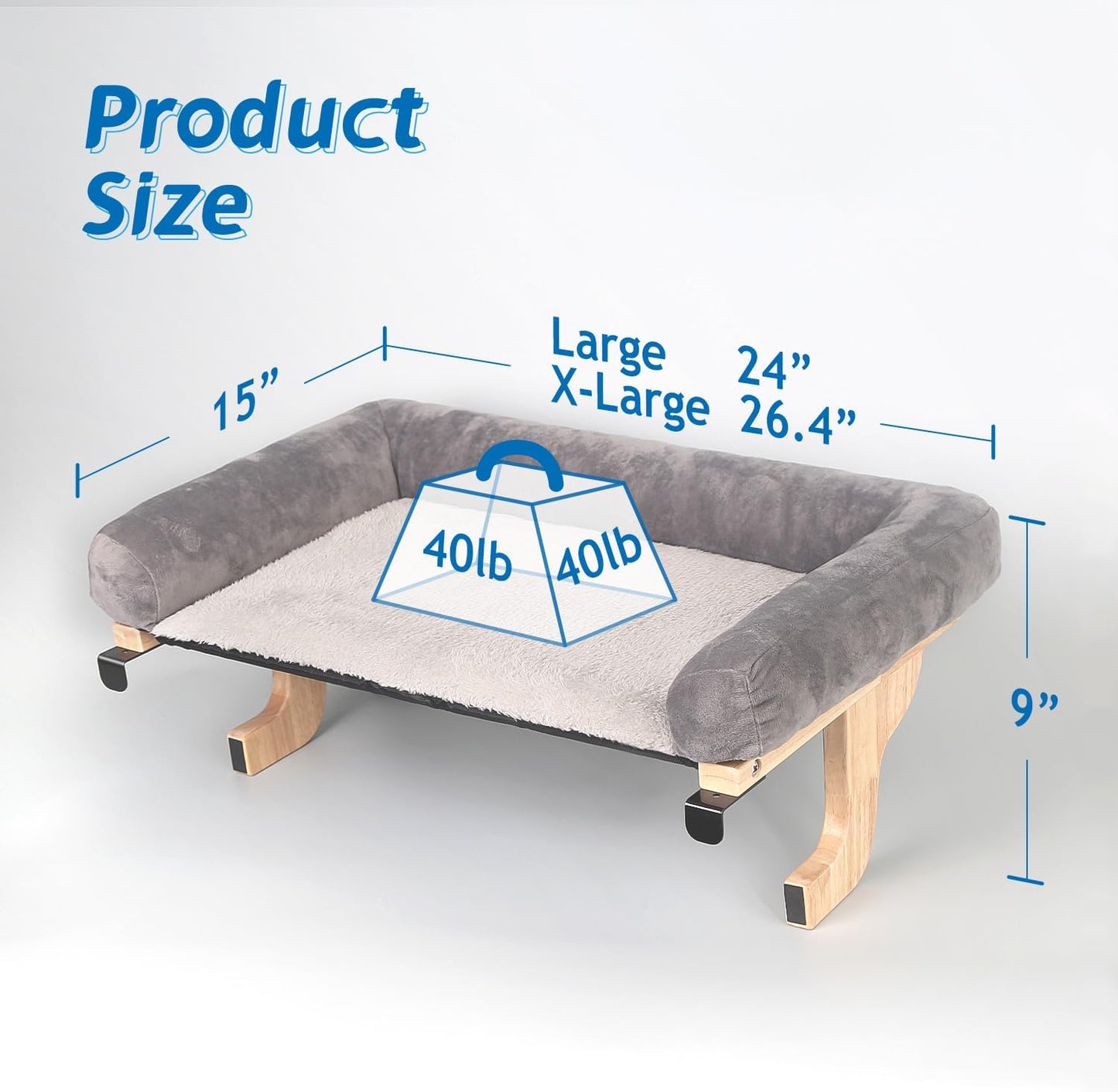 Zakkart Cat Perch for Window Sill with Bolster - Orthopedic Hammock Design