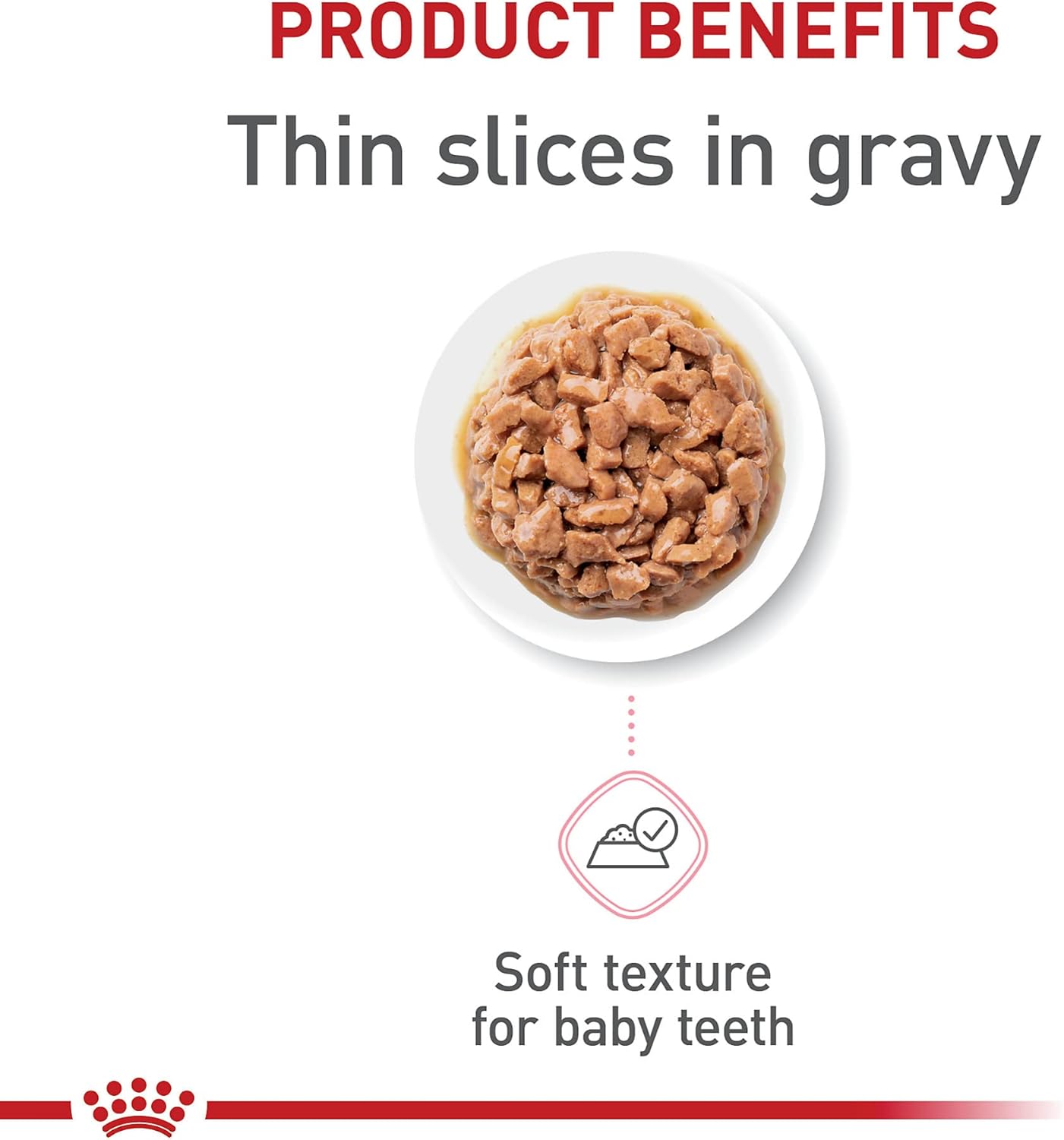 Royal Canin Feline Health Nutrition Kitten Thin Slices in Gravy Canned Cat Food, 3 Oz Can (12-Count)
