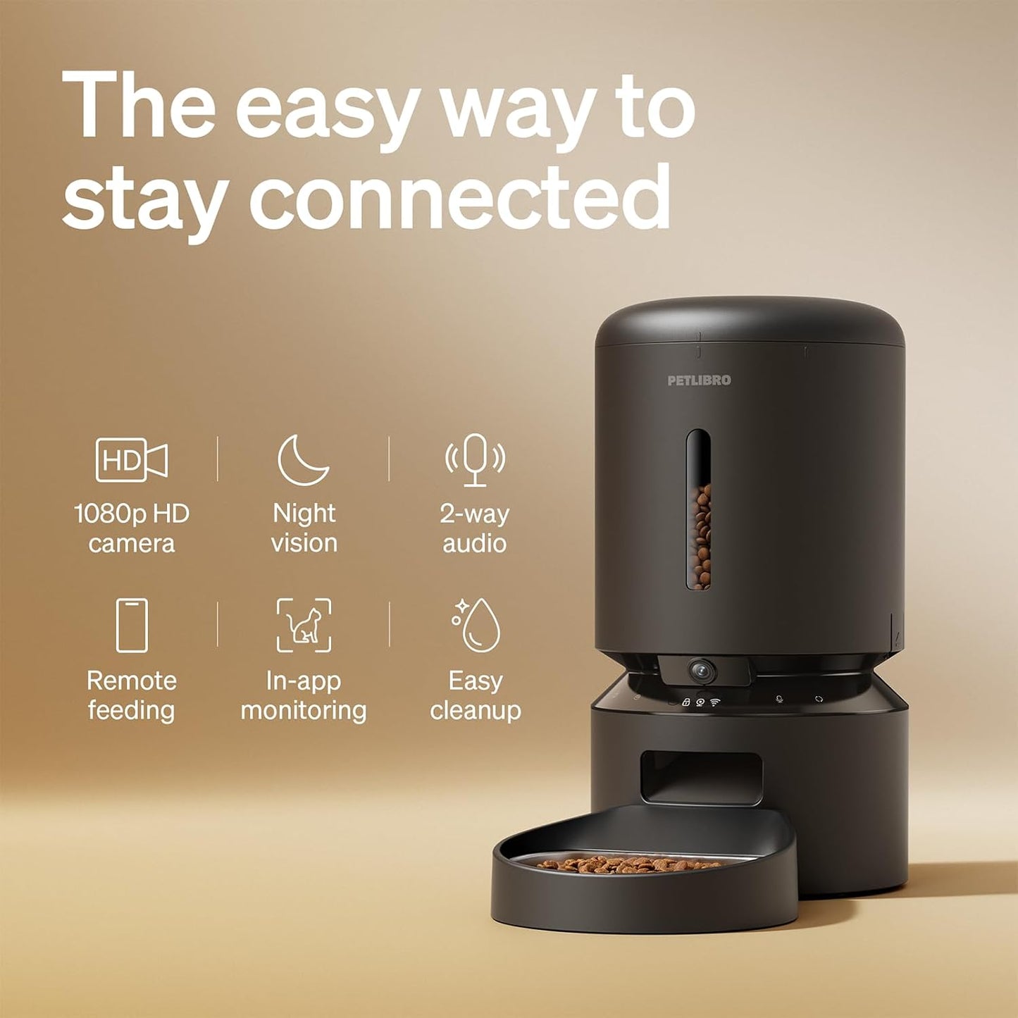 PETLIBRO Automatic Cat Feeder with Camera, 1080P HD Video with Night Vision, 5G WiFi Pet Feeder with 2-Way Audio