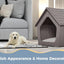 VIXZEN Dog House Outdoor Indoor for Small Dog (Grey)