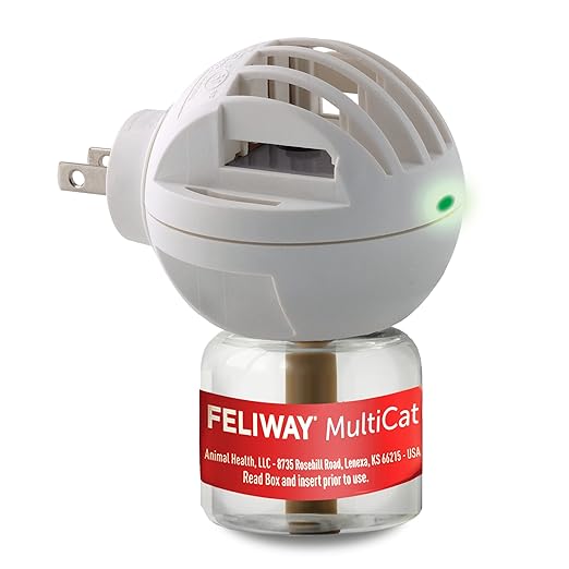 FELIWAY MultiCat 30 Day Cat Calming Plug In Pheromone Diffuser Starter Kit, 48ml