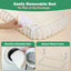 Zakkart SnugCloud Foldable Cat Window Perch - Cordless, (Cream White, Medium)