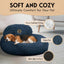 PetJett Calming Dog Bed Medium Size Dog - 30'' Donut Bed, Washable Dog Bed, Anti-Slip & Super Soft Fluffy Plush Round Dog Bed, Anti-Anxiety Premium Comfort Pet Bed, Fits Dogs Upto 45 lbs - Dark Grey