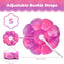 Flower Cat Cone, Uadonile Adjustable Cat Cone Collar, Soft Dog Elizabethan Collar Recovery E Collar After Surgery, Recovery E-Collar for Kittens/Puppies and Cats Recovery(Tie-dye Rose Purple, S)