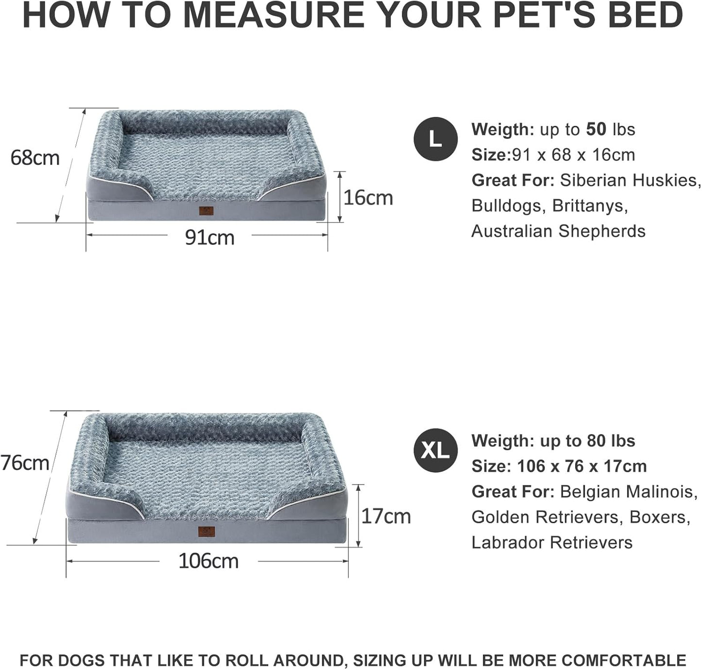 Wnpethome Dog Beds for Extra Large Dogs