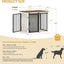 Dog Crate Furniture with Barn Door, Heavy Duty Dog Kennel Indoor with 2 Doors