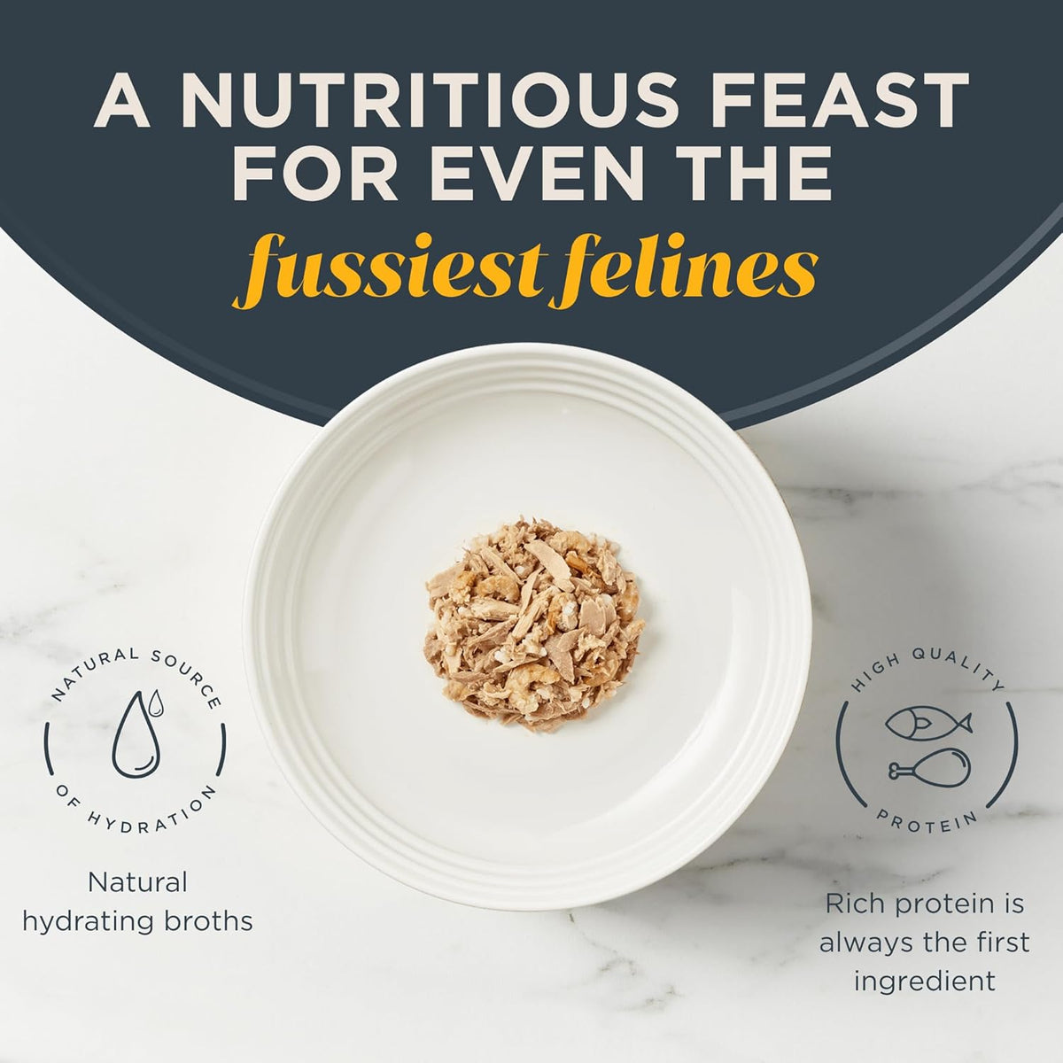 Reveal Natural Wet Cat Food, Limited and Natural Ingredients, Grain Free, High Protein with No Artificial Additives, Tuna Fillet with Shrimp in Broth (12 x 2.47 oz Pouches)