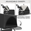 MoNiBloom 3 in 1 Foldable Pet Stroller for Small & Medium Dogs, Detachable Carrier, Car Seat, Push Button Entry, 4-Wheel Jogger for Pets up to 33 lbs, Black