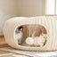 Cat Tunnel Bed with 40 Pcs Interactive Cat Toys, Cat Tube with Kitten Toys for Indoor