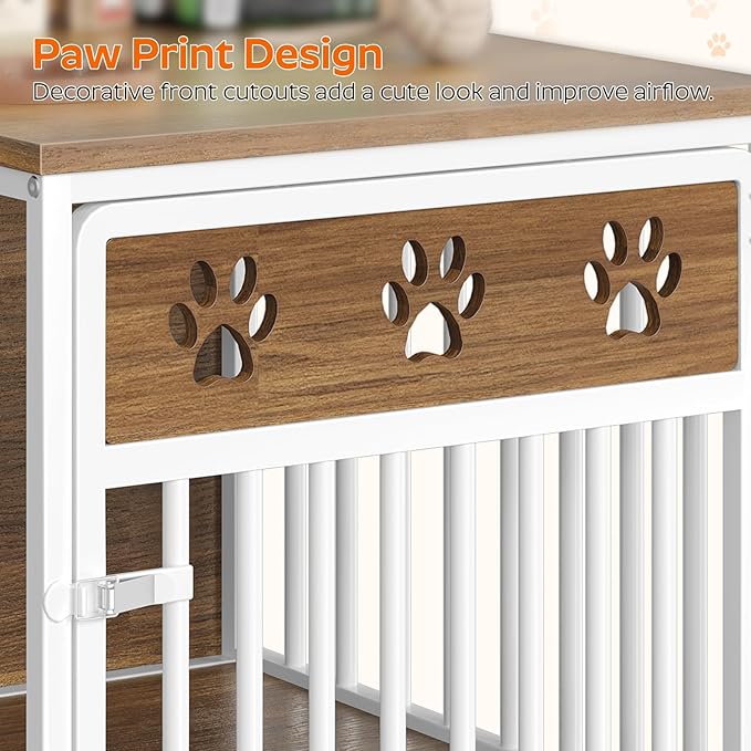 Dog Crate Furniture for Small Dogs, Wooden Dog Kennel