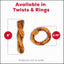 Country Kitchen Rawhide Free Beef Twists Dog Chews, Made with Real Beef, Highly Digestible, Gluten Free, 3 Count