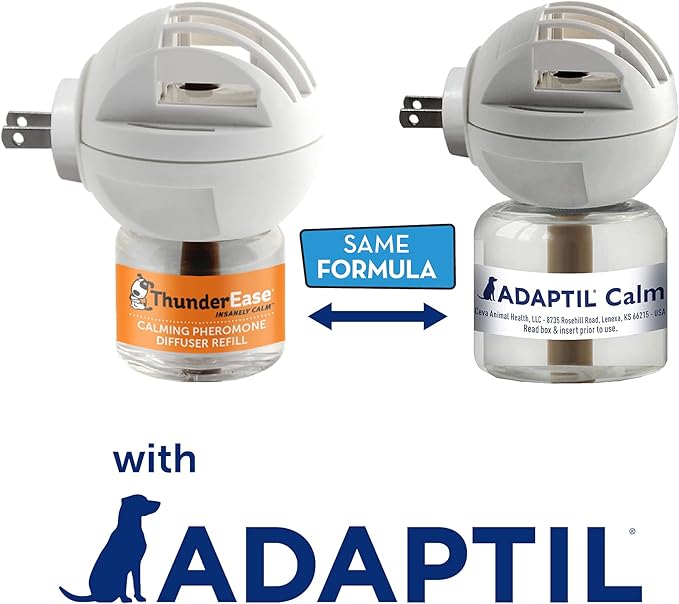 ThunderEase Dog Calming Pheromone Diffuser Kit | Powered by ADAPTIL (30 Day Supply)