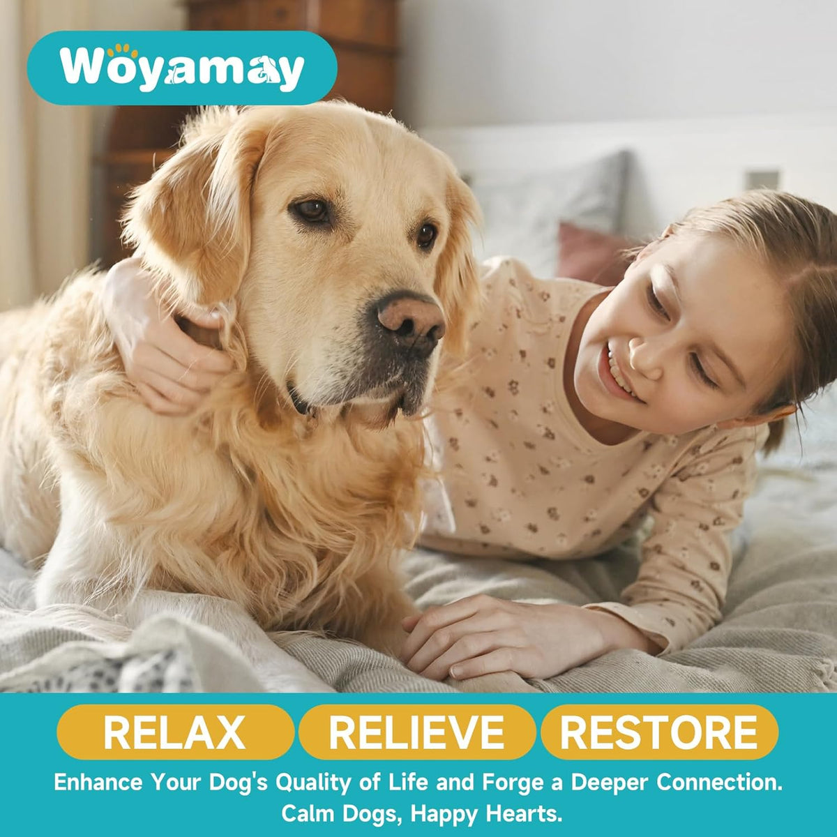Woyamay Dog Calming Diffuser Refills - 4 Pack Dog Pheromones Calming Diffuser for Dog