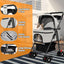 Pet Stroller for Small Dogs and Cats with 4 Wheels, 3 in 1 Foldable Dog Stroller with Detachable Carrier, Breathable Mesh, Storage Basket & Cup Holder, Up to 33 lbs