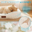 Cute Washable Dog Bed for Small Medium Dogs, 30in, Cream
