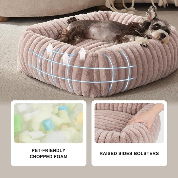 FURTIME Dog Bed for Small Dogs, Washable Orthopedic Dog Bed with Removable Cover