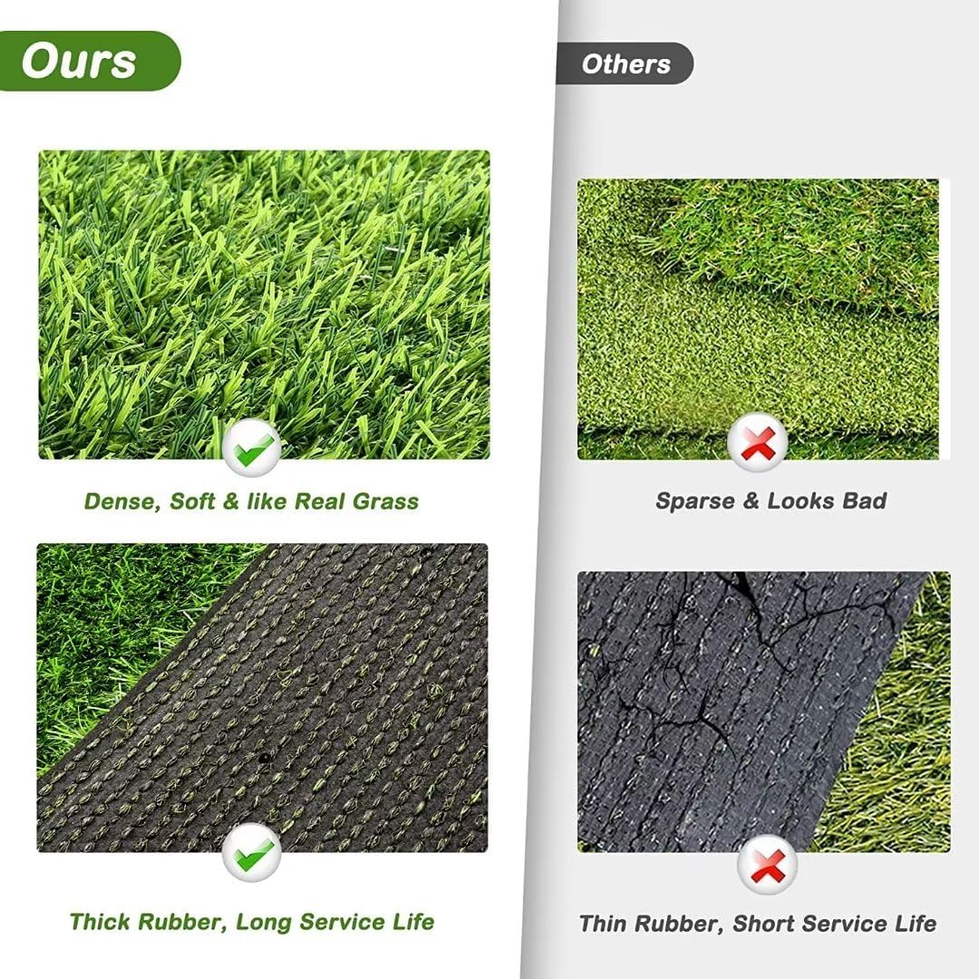 CooZero Artificial Grass, Professional Dog Grass Mat, Potty Training Rug and Replacement Turf Outdoor Rug Patio Lawn Decoration, Easy to Clean with Drainage Holes(47.3x31.5 inches)