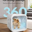 HomeRunPet Cat Dryer, 360° Efficient Automatic and Quiet Box with Smart Temperature Control, Ideal for Small Dogs (50L Drybo Plus Pet Dryer Box)