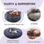 Himax Dog Beds for Small Dogs, Donut Dogs Beds with Blanket Attached,(20"/26"/35") Grey