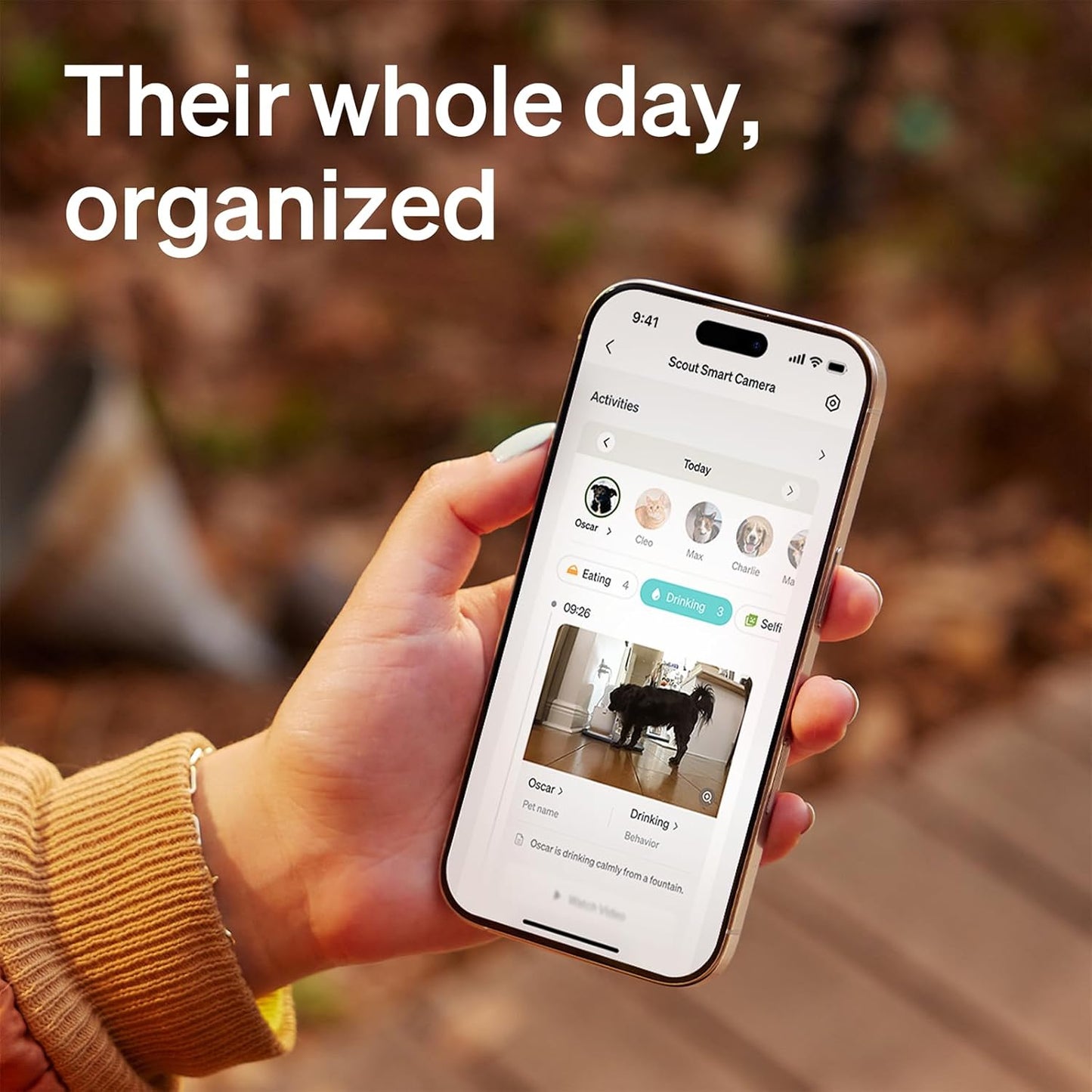 PETLIBRO AI Dog Camera Pet Camera Indoor with Phone App [Multi-Pet Recognition, Daily Activity Analysis & Smart Summaries] Cat Cam 360° View, 1080P Dog Cam Night Vision