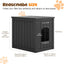 Fancyango Outdoor & Indoor Dog House (Classic Black, 22.8" L × 17.7" W × 21.7" H)