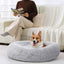 JOLLYVOGUE Small Dog Bed, Calming Soft Anti-Anxiety Donut Cat Bed, (20")